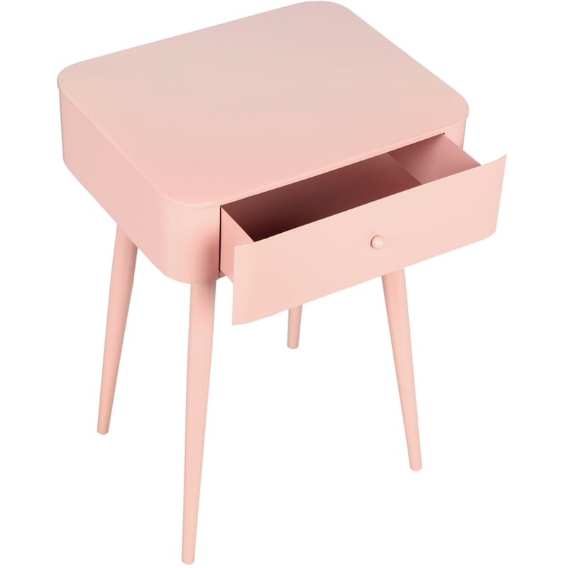 Meridian Furniture Rylan Pink Metal Night Stand