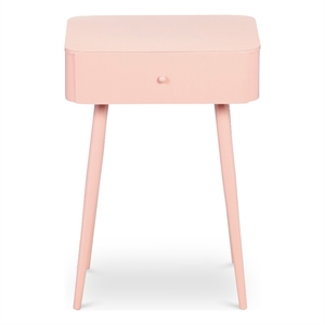 meridian furniture rylan pink metal night stand