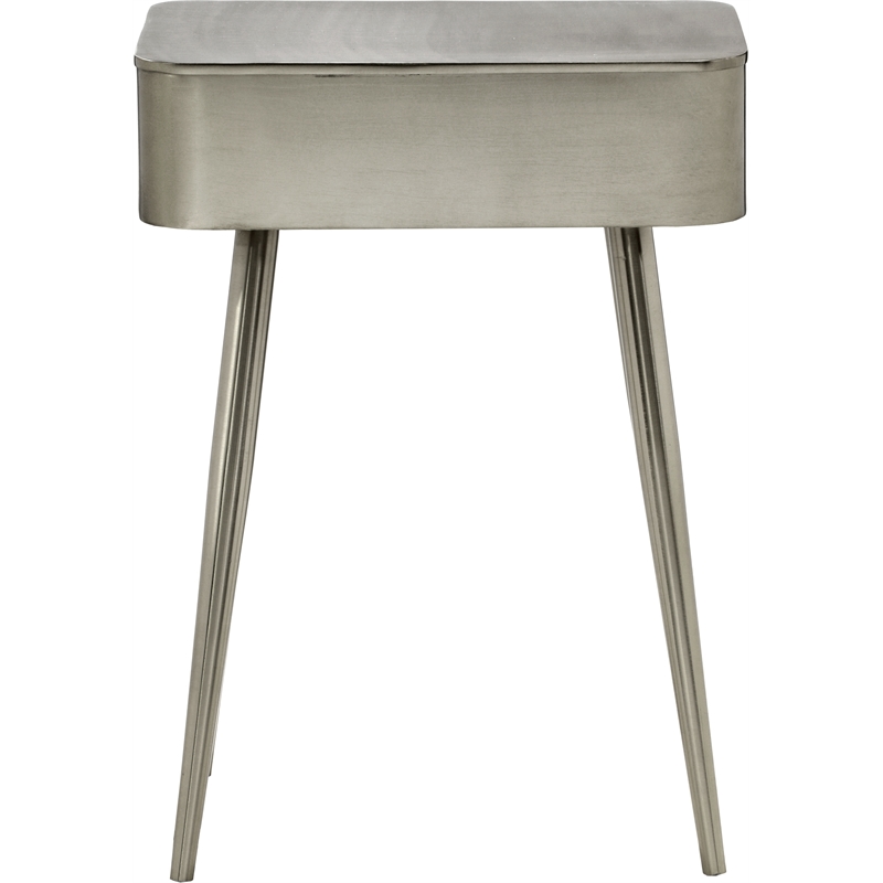 Meridian Furniture Rylan Silver Metal Night Stand