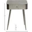 Meridian Furniture Rylan Silver Metal Night Stand