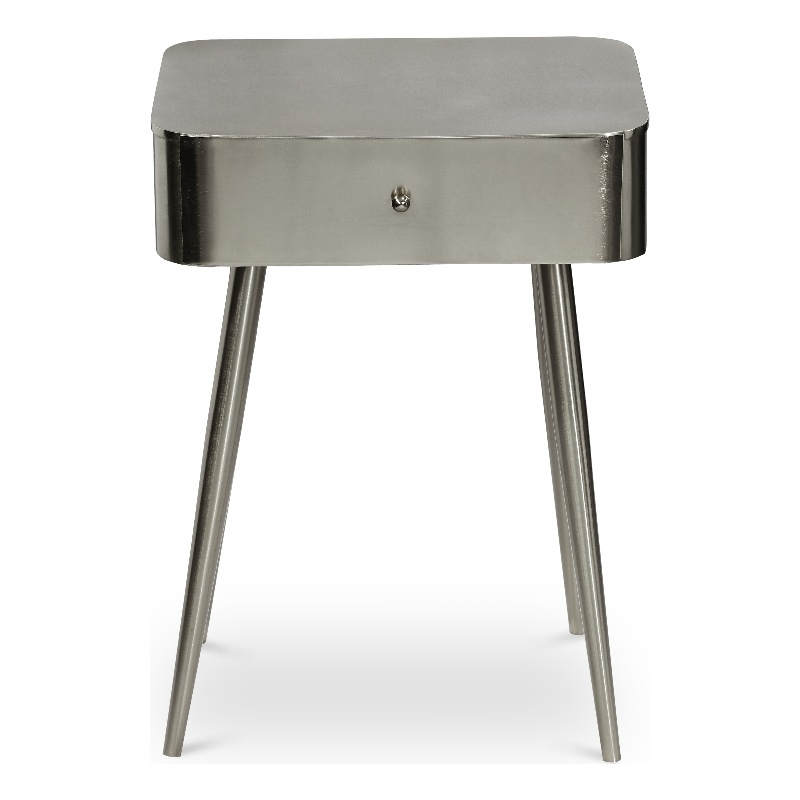 Meridian Furniture Rylan Silver Metal Night Stand
