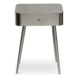 Meridian Furniture Rylan Silver Metal Night Stand