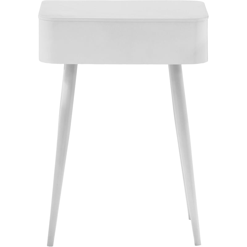 Meridian Furniture Rylan White Metal Night Stand