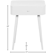 Meridian Furniture Rylan White Metal Night Stand