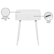 Meridian Furniture Rylan White Metal Night Stand