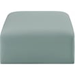 Meridian Furniture Arc Mint Green Vegan Leather Ottoman