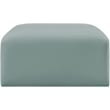 Meridian Furniture Arc Mint Green Vegan Leather Ottoman