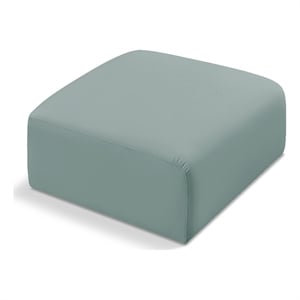 Meridian Furniture Arc Mint Green Vegan Leather Ottoman