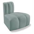 Meridian Furniture Arc Mint Green Vegan Leather Reverse Corner