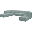 Meridian Furniture Arc Mint Green Vegan Leather Modular Sectional