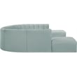 Meridian Furniture Arc Mint Green Vegan Leather Modular Sectional