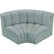Meridian Furniture Arc Mint Green Vegan Leather Modular Sectional