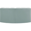 Meridian Furniture Arc Mint Green Vegan Leather Modular Sectional
