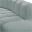 Meridian Furniture Arc Mint Green Vegan Leather Modular Sectional