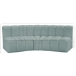 Meridian Furniture Arc Mint Green Vegan Leather Modular Sectional