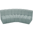 Meridian Furniture Arc Mint Green Vegan Leather Modular Sectional