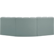Meridian Furniture Arc Mint Green Vegan Leather Modular Sectional
