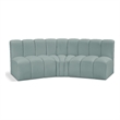 Meridian Furniture Arc Mint Green Vegan Leather Modular Sectional