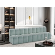 Meridian Furniture Arc Mint Green Vegan Leather Modular Sectional