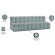 Meridian Furniture Arc Mint Green Vegan Leather Modular Sectional