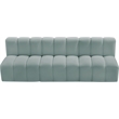 Meridian Furniture Arc Mint Green Vegan Leather Modular Sectional