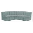 Meridian Furniture Arc Mint Green Vegan Leather Modular Sectional