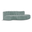 Meridian Furniture Arc Mint Green Vegan Leather Modular Sectional