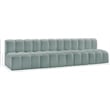 Meridian Furniture Arc Mint Green Vegan Leather Modular Sectional