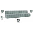Meridian Furniture Arc Mint Green Vegan Leather Modular Sectional