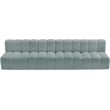 Meridian Furniture Arc Mint Green Vegan Leather Modular Sectional