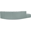 Meridian Furniture Arc Mint Green Vegan Leather Modular Sectional
