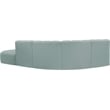 Meridian Furniture Arc Mint Green Vegan Leather Modular Sectional