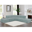 Meridian Furniture Arc Mint Green Vegan Leather Modular Sectional