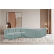 Meridian Furniture Arc Mint Green Vegan Leather Modular Sectional