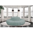 Meridian Furniture Arc Mint Green Vegan Leather Modular Sectional