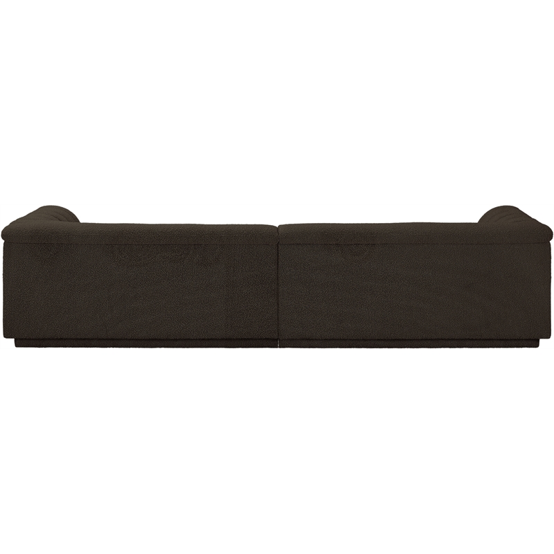 Meridian Furniture Cascade Brown Boucle Fabric Modular Sofa