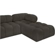Meridian Furniture Ames Brown Boucle Fabric Modular Sectional