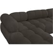 Meridian Furniture Ames Brown Boucle Fabric Modular Sectional