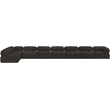Meridian Furniture Ames Brown Boucle Fabric Modular Sectional