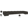 Meridian Furniture Ames Brown Boucle Fabric Modular Sectional