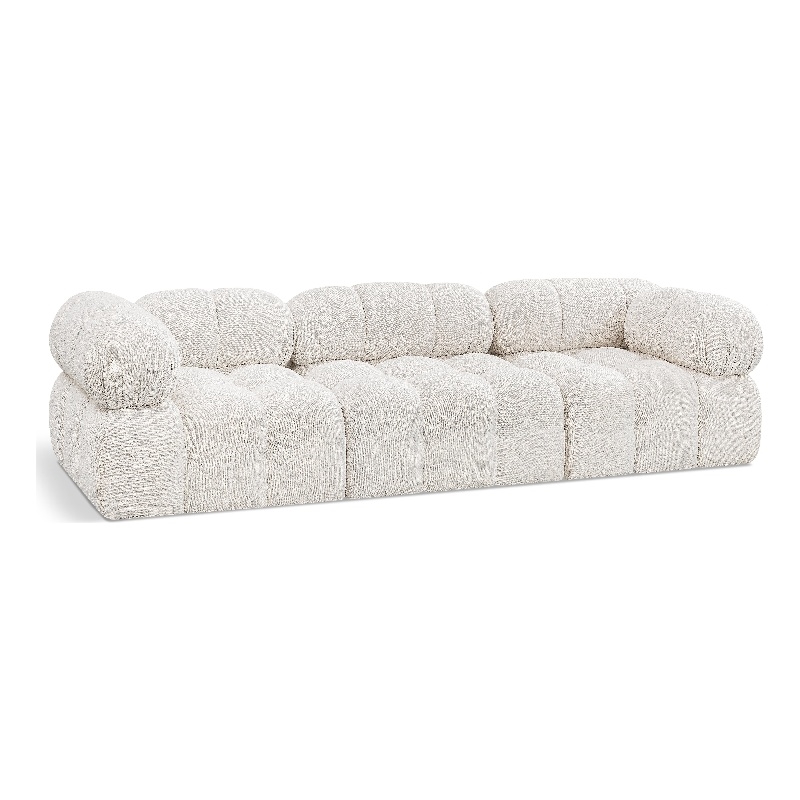Meridian Furniture Ames Cream Boucle Fabric Modular Sofa