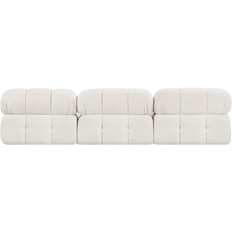 Meridian Furniture Ames Cream Boucle Fabric Modular Sofa
