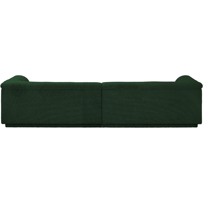 Meridian Furniture Cascade Green Boucle Fabric Modular Sofa