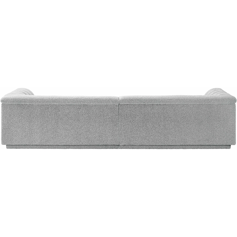 Meridian Furniture Cascade Grey Boucle Fabric Modular Sofa