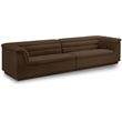 Meridian Furniture Cascade Brown Velvet Fabric Modular Sofa