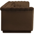 Meridian Furniture Cascade Brown Velvet Fabric Modular Sofa