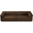 Meridian Furniture Cascade Brown Velvet Fabric Modular Sofa