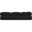 Meridian Furniture Ames Black Boucle Fabric Modular Sofa