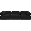 Meridian Furniture Ames Black Boucle Fabric Modular Sofa
