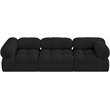 Meridian Furniture Ames Black Boucle Fabric Modular Sofa
